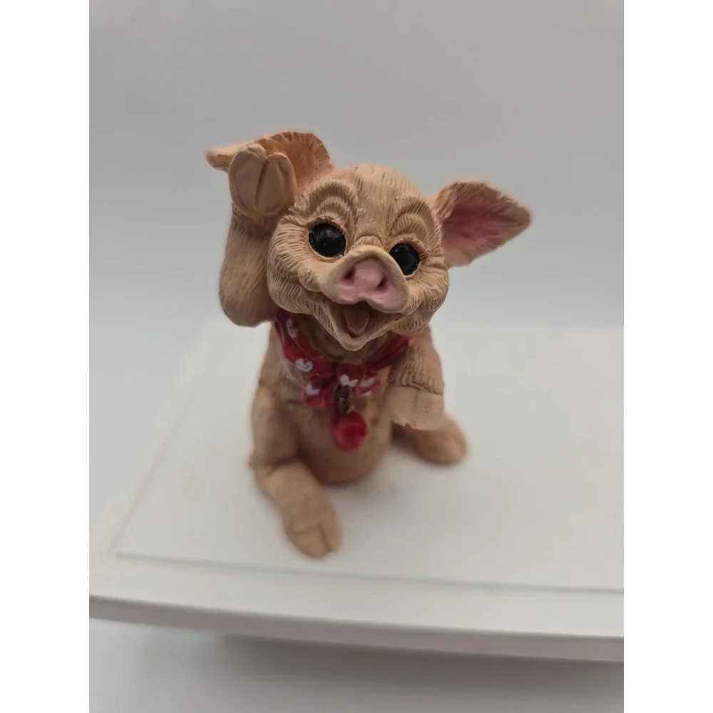 !VINTAGE 1994 - ENESCO - SWEETHEART PIG‎ FIGURINE